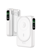 بطارية متنقلة Magcrest Hub من أسلي جلوبال 6 في 1 لاسلكي 10000 مللي أمبير بتقنية PD | أبيض