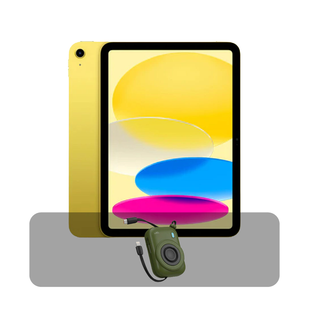 جهاز iPad الجيل الحادي عشر – شريحة A16، سعة 256 جيجابايت، واي فاي، شاشة 11 بوصة + عرض الباندل | أصفر