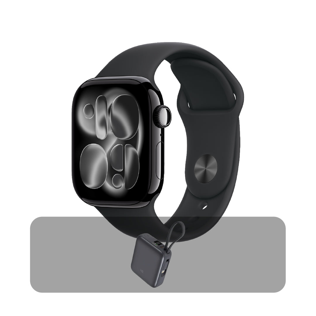 Apple Watch Series 11 - GPS - 42mm - Jet Black Aluminium Case with Black Sport Band - S/M + Bundle Offer