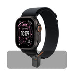 ساعة Apple Ultra 3 (2025) GPS + Cellular، مقاس 49 ملم - بهيكل من التيتانيوم الأسود - وسوار Alpine Loop أسود | L + عرض الباندل