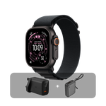 Apple Watch Ultra 3 (2025) GPS + Cellular, 49mm  - Black Titanium Case - Black Alpine Loop | L + Bundle Offer
