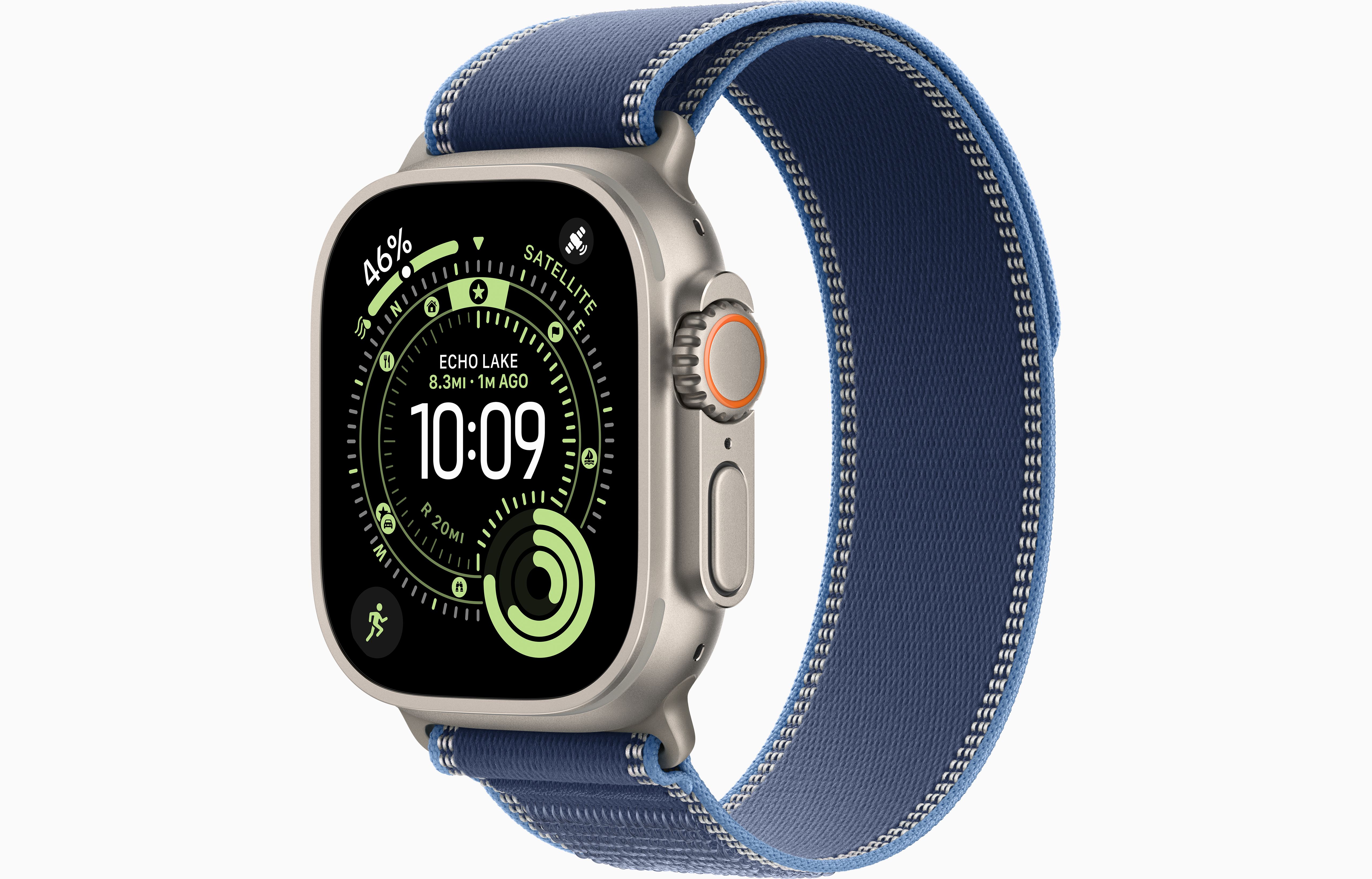 Apple Watch Ultra 3 (2025) GPS + Cellular, 49mm  - Natural Titanium Case - Blue Trail Loop | M/L