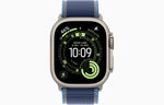ساعة آبل ووتش Ultra 3 (2025) ‏GPS + Cellular‏ مقاس 49 مم – هيكل تيتانيوم طبيعي مع سوار Trail Loop أزرق| S/M