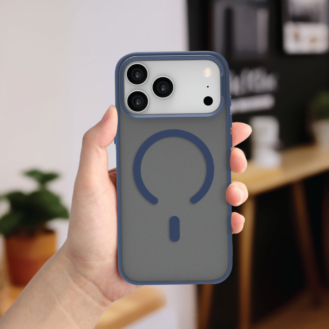 LZEL MagHexro Matte Case for iPhone 17 Pro | Blue