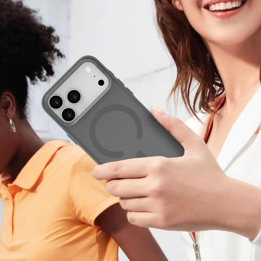 LZEL MagHexro Matte Case for iPhone 17 Pro Max | Gray