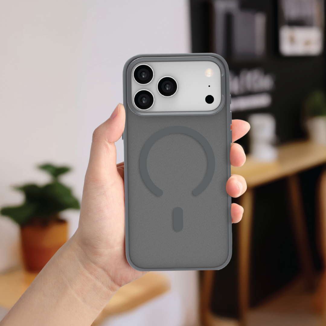 LZEL MagHexro Matte Case for iPhone 17 Pro | Gray