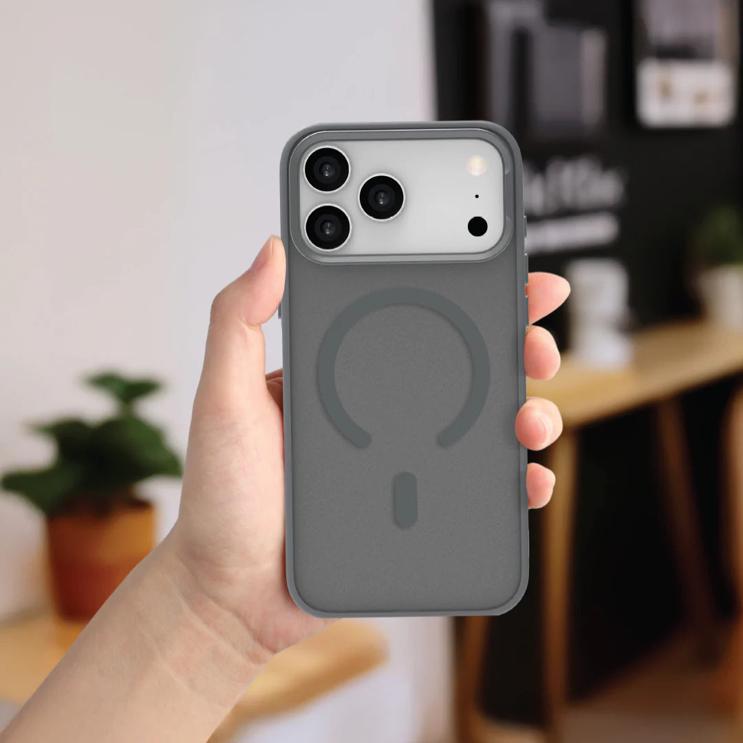 LZEL MagHexro Matte Case for iPhone 17 Pro Max | Gray