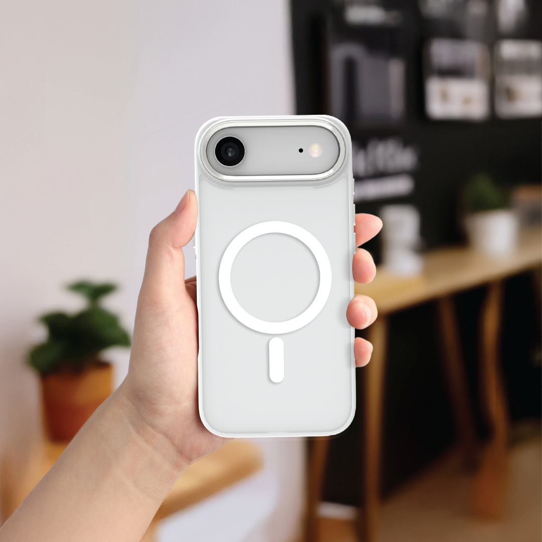 LZEL MagHexro Matte Case for iPhone Air | White