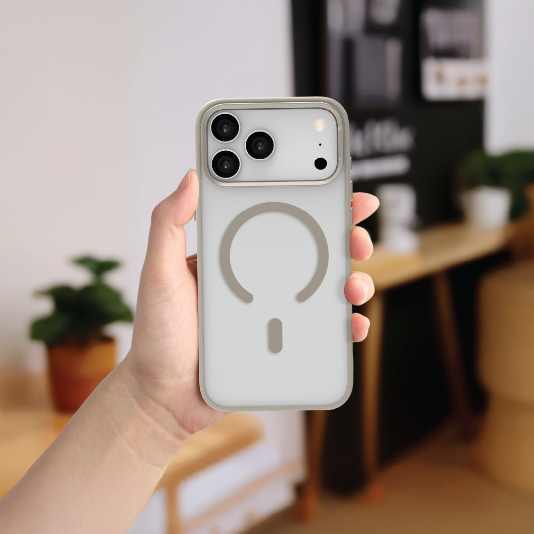 LZEL MagHexro Matte Case for iPhone 17 Pro | Titanium