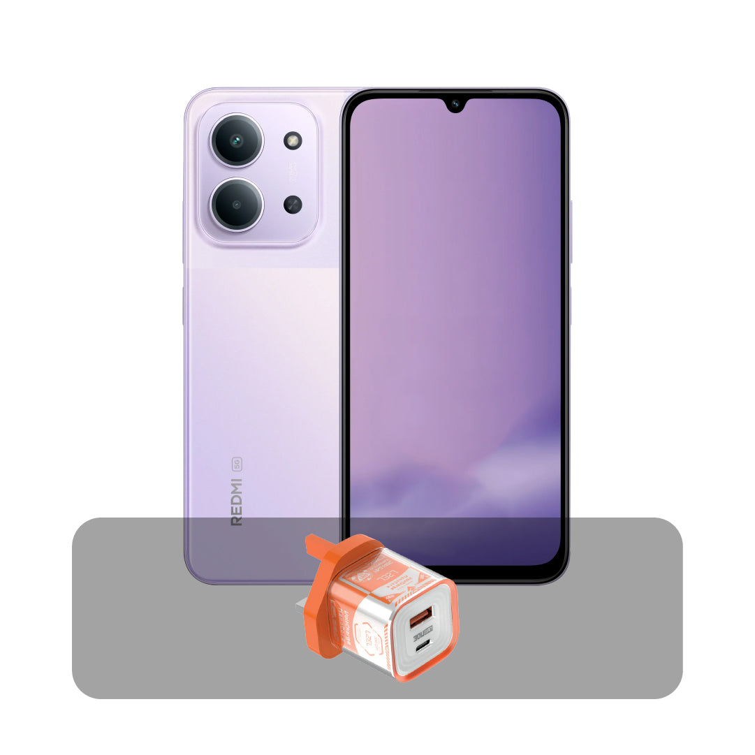 هاتف شاومي ريدمي 15C 5G بشاشة 6.9 بوصة، 8 جيجابايت رام، 256 جيجابايت تخزين + عرض الباندل | بنفسجي