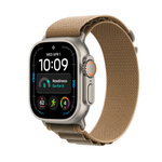 ساعة Apple Watch Ultra 4 GPS + Cellular مقاس 49 مم - هيكل من التيتانيوم الطبيعي مع سوار Alpine Loop صحراوي مقاس L