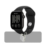 ساعة Apple Watch Series 12 GPS مقاس 42 مم - أسود مع سوار رياضي أسود - M/L + عرض الباندل