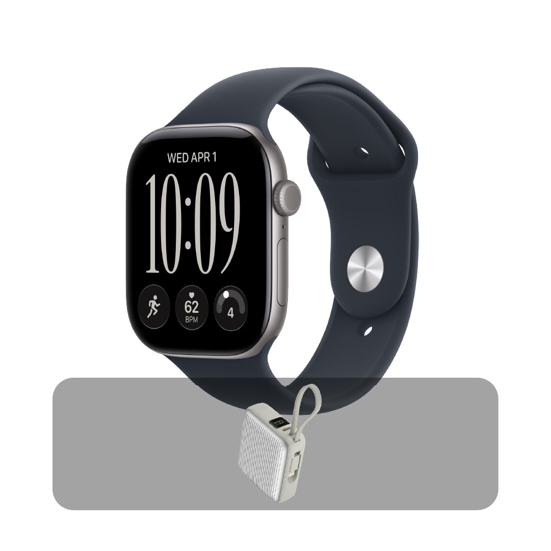Apple Watch Series 12 GPS 46mm Space Grey with Navy Blue Sport Band M/L + Bundle Offer