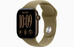 Apple Watch S 12 GPS 42mm Dark Bronze Aluminium Case with Olive Sport Band - S/M