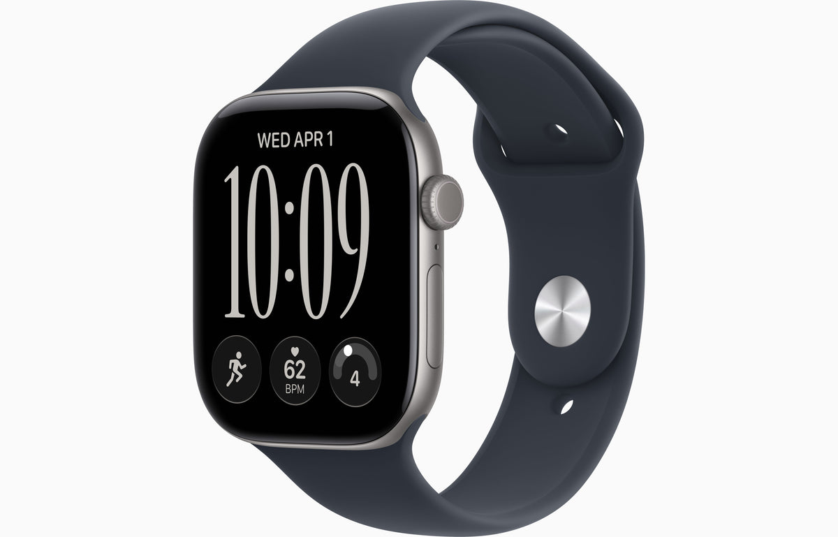Apple Watch Series 12 GPS 46mm Space Grey with Navy Blue Sport Band M/L + Bundle Offer