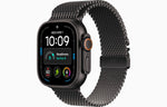  ساعة Apple Watch Ultra 4 الذكية بنظام GPS والاتصال الخلوي – مقاس 49 مم، تيتانيوم أسود مع سوار ميلانيز من التيتانيوم الأسود – مقاس M