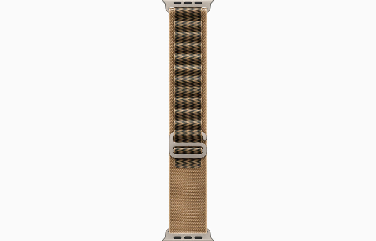 Apple Watch Ultra 4 GPS + Cellular, 49mm Natural Titanium Case with Desert Alpine Loop M