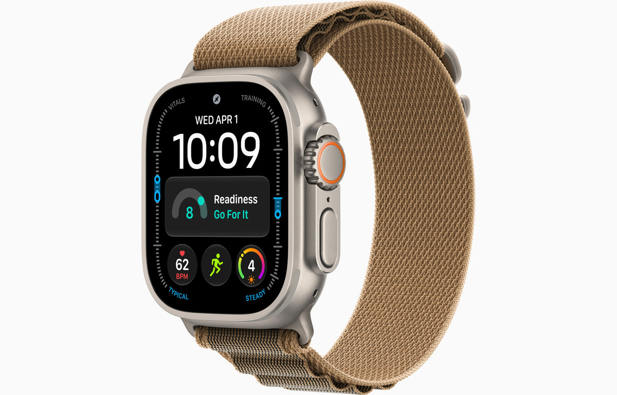 Apple Watch Ultra 4 GPS + Cellular, 49mm Natural Titanium Case with Desert Alpine Loop M + Bundle Offer