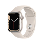 ساعة Apple Watch Series 7 (GPS) مقاس 45 مم – هيكل ألومنيوم ستارلايت مع سوار رياضي ستارلايت