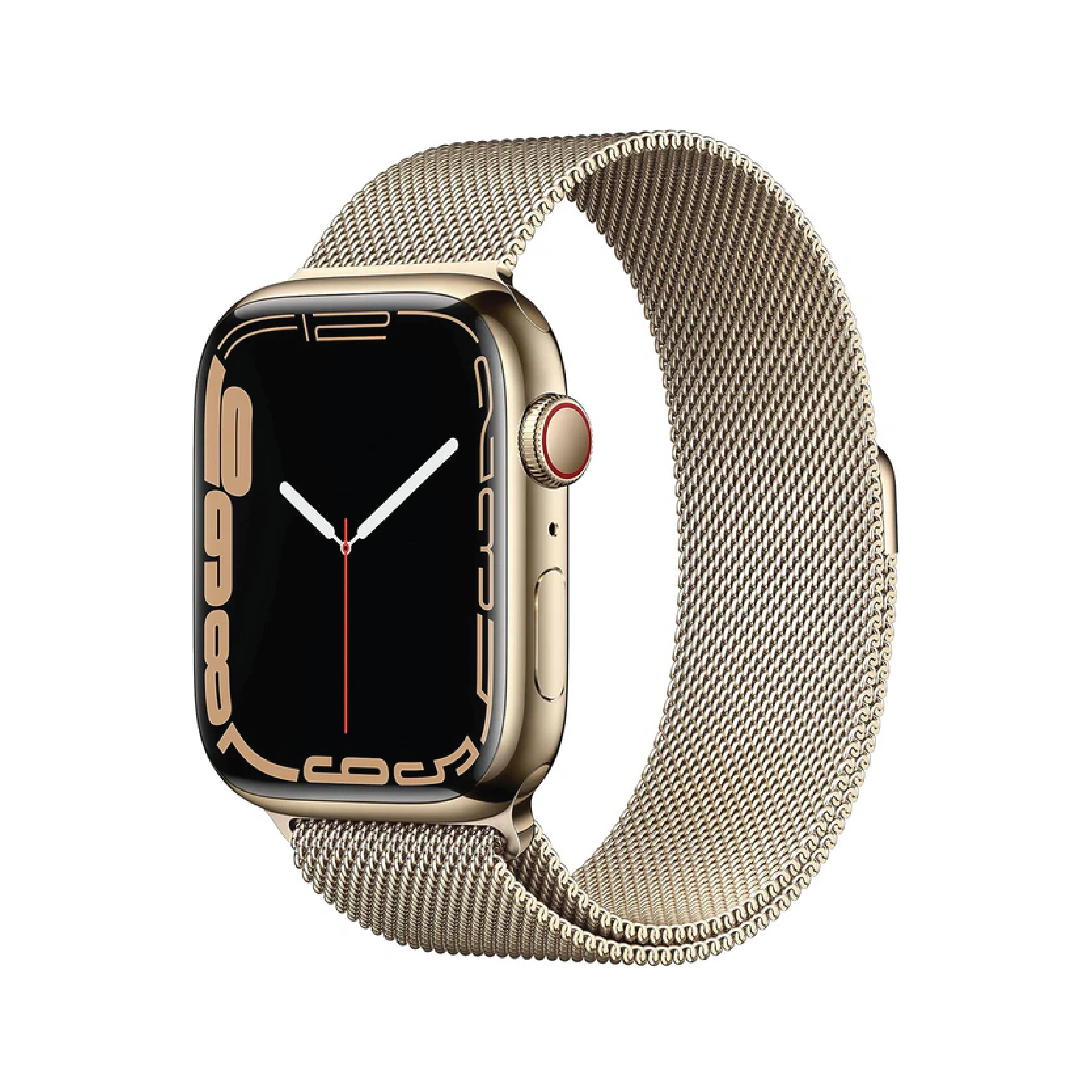 Apple Watch Series 7 GPS + Cellular, 41mm Gold Stainless Steel Case with Gold Milanese Loop