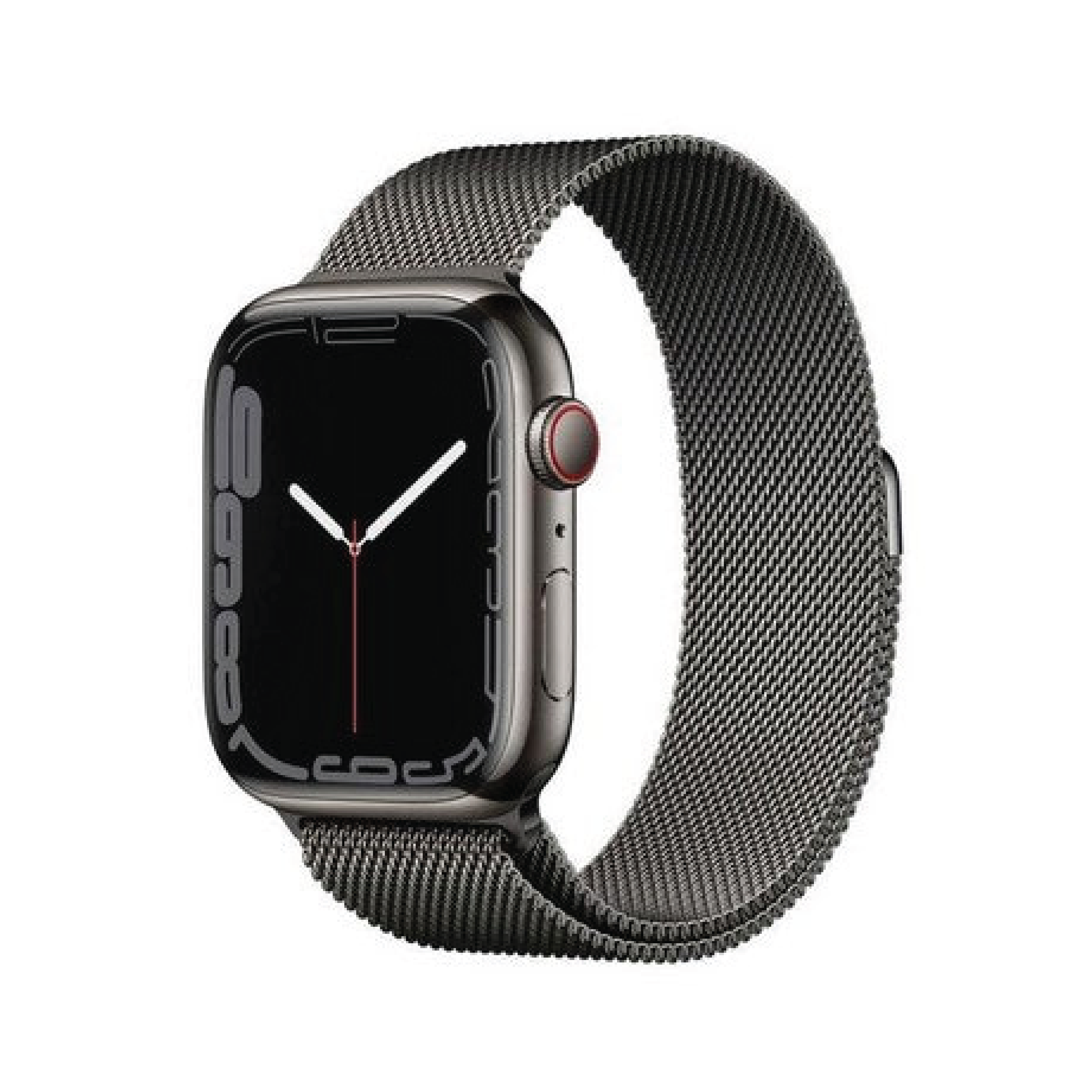 Apple Watch Series 7 GPS + Cellular, 41mm Graphite Stainless Steel Case with Graphite Milanese Loop