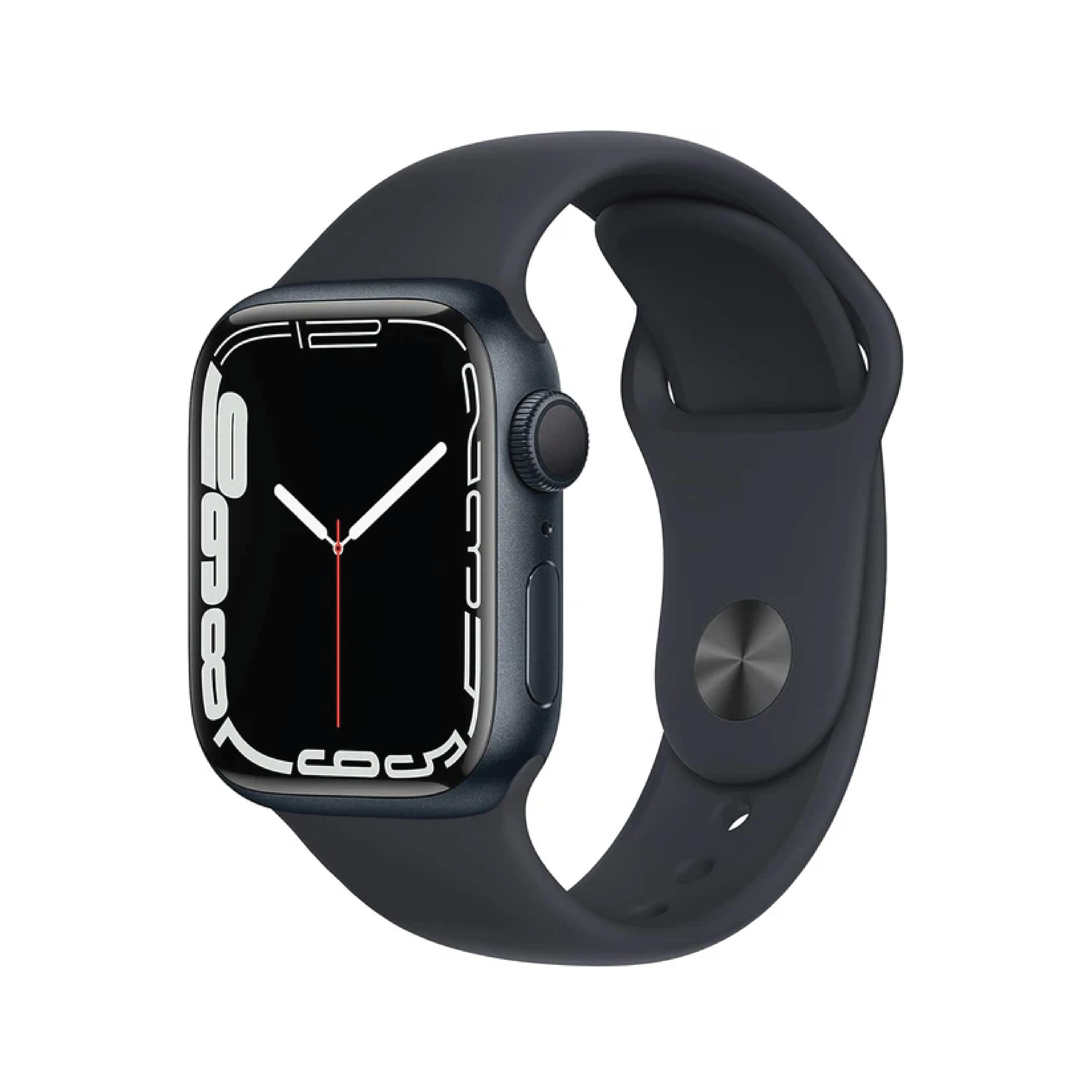 Apple Watch Series 7 GPS, 41mm Midnight Aluminium Case with Midnight Sport Band - Regular