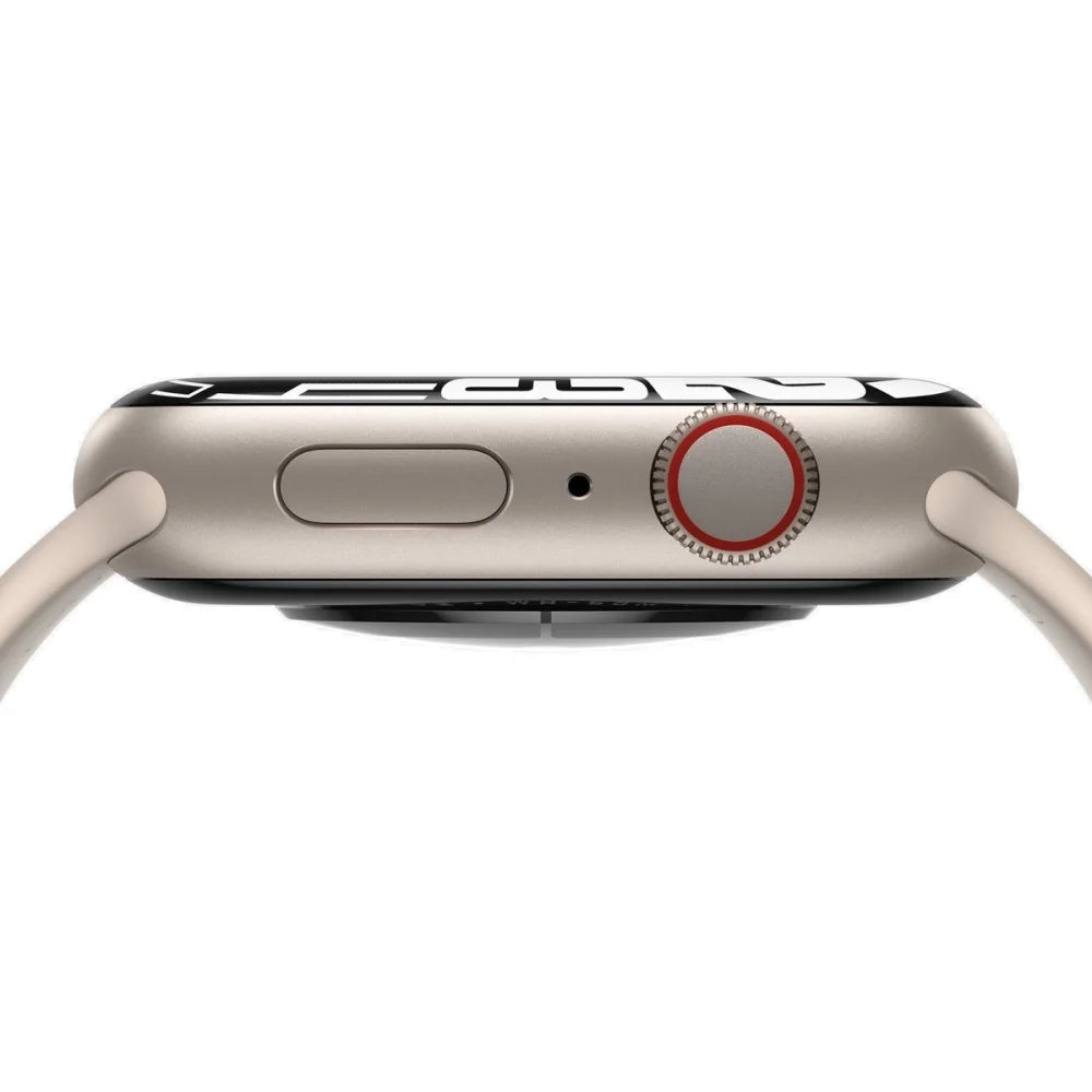 Apple Watch Series 7 GPS, 41mm Starlight Aluminium Case with Starlight Sport Band - Regular