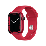 Apple Watch Series 7 GPS, 41mm Red Aluminium Case with Red Sport Band - Regular