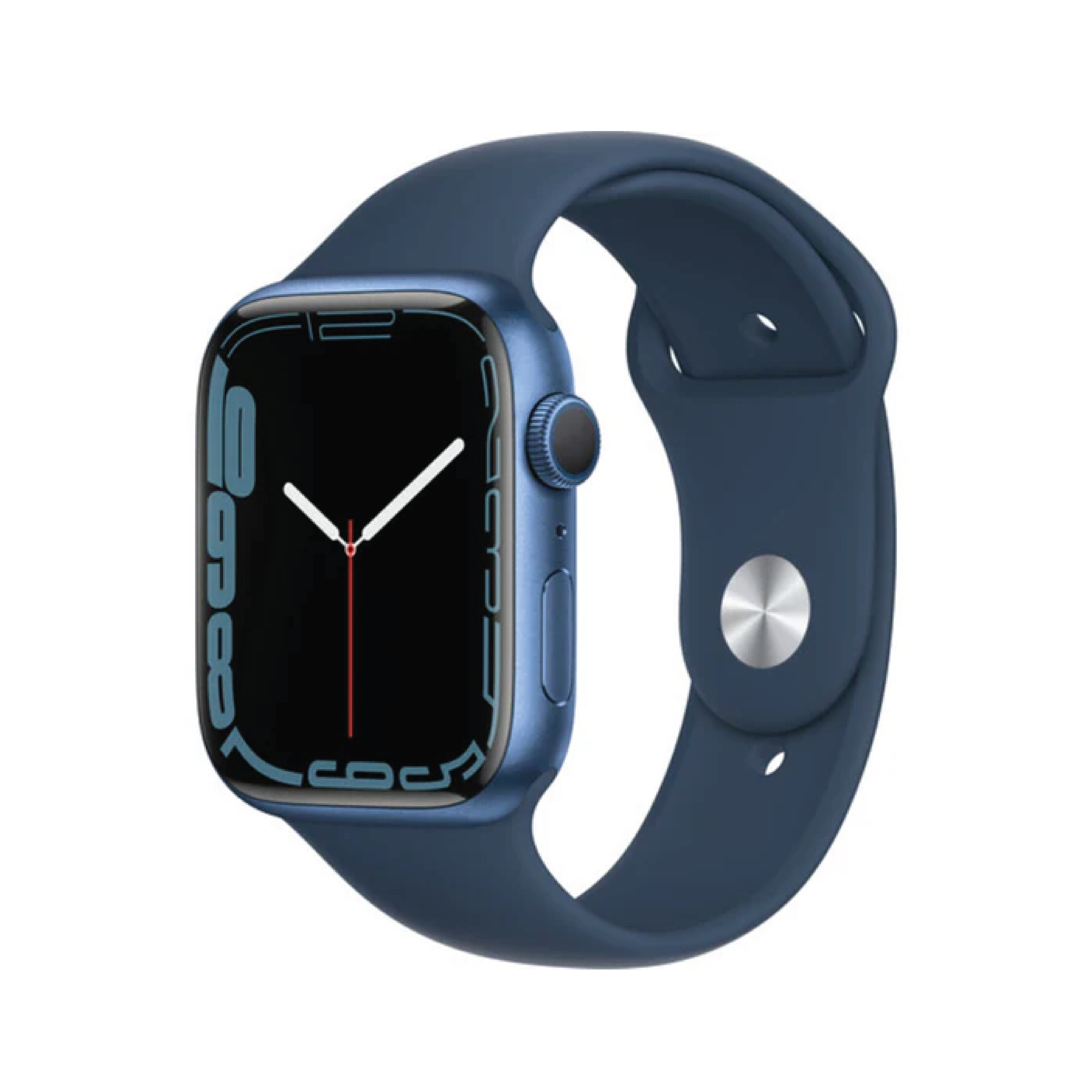 Apple Watch Series 7 GPS, 45mm Blue Aluminium Case with Abyss Blue Sport Band - Regular