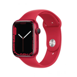 ساعة Apple Watch Series 7 (GPS) مقاس 45 مم – هيكل ألومنيوم أحمر مع سوار رياضي مماثل