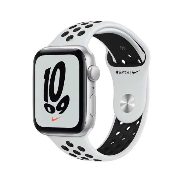 Apple Watch SE 2021 GPS 40mm Silver Aluminium Case With Pure Platinum/Black Nike Sport | MKQ23