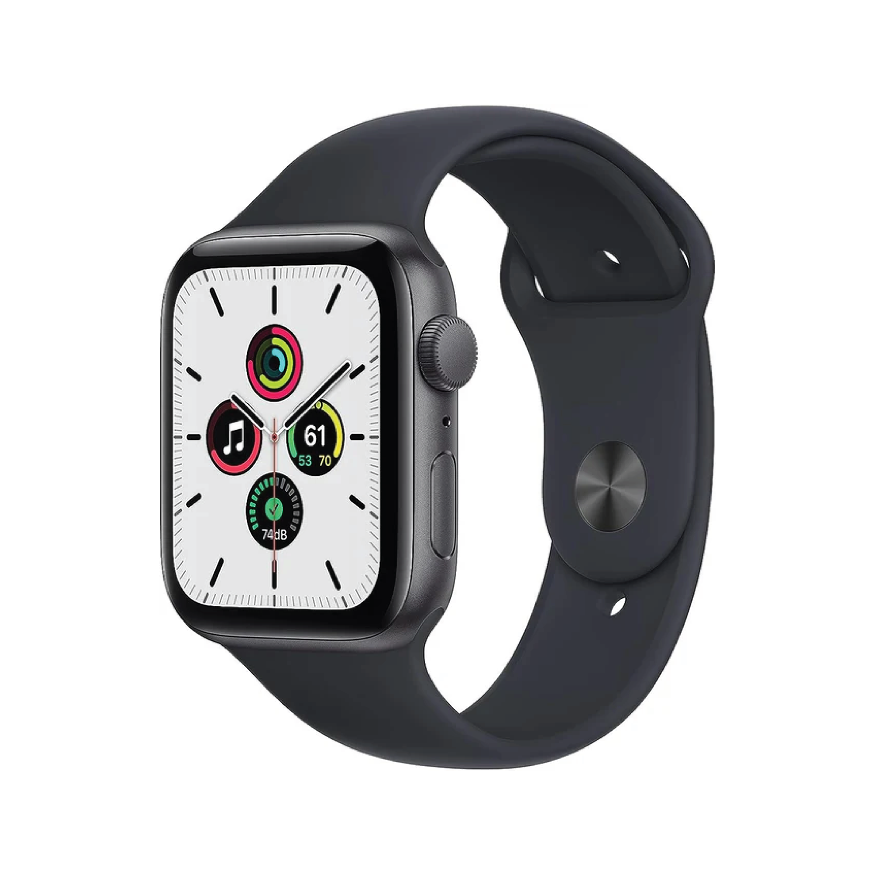 Apple Watch SE GPS + Cellular, 44mm Space Grey Aluminium Case with Midnight Sport Band - Regular