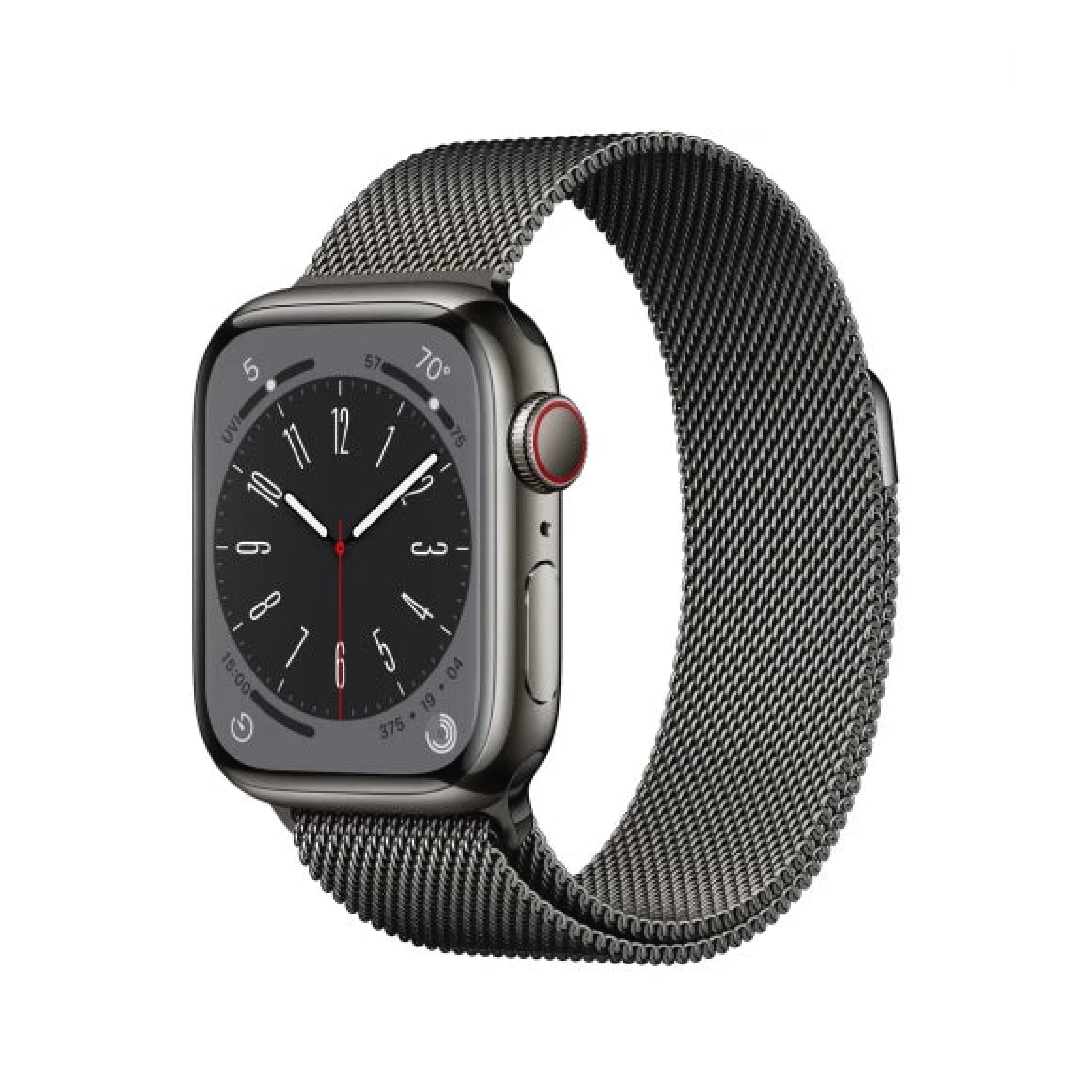 Apple Watch Series 8 GPS + Cellular 41mm Graphite Stainless Steel Case with Graphite Milanese Loop