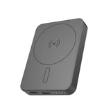 بطارية متنقلة مغناطيسية MagNexus Vibe من ليزل بسعة 5000 مللي أمبير بشحن لاسلكي 15 واط | رمادي