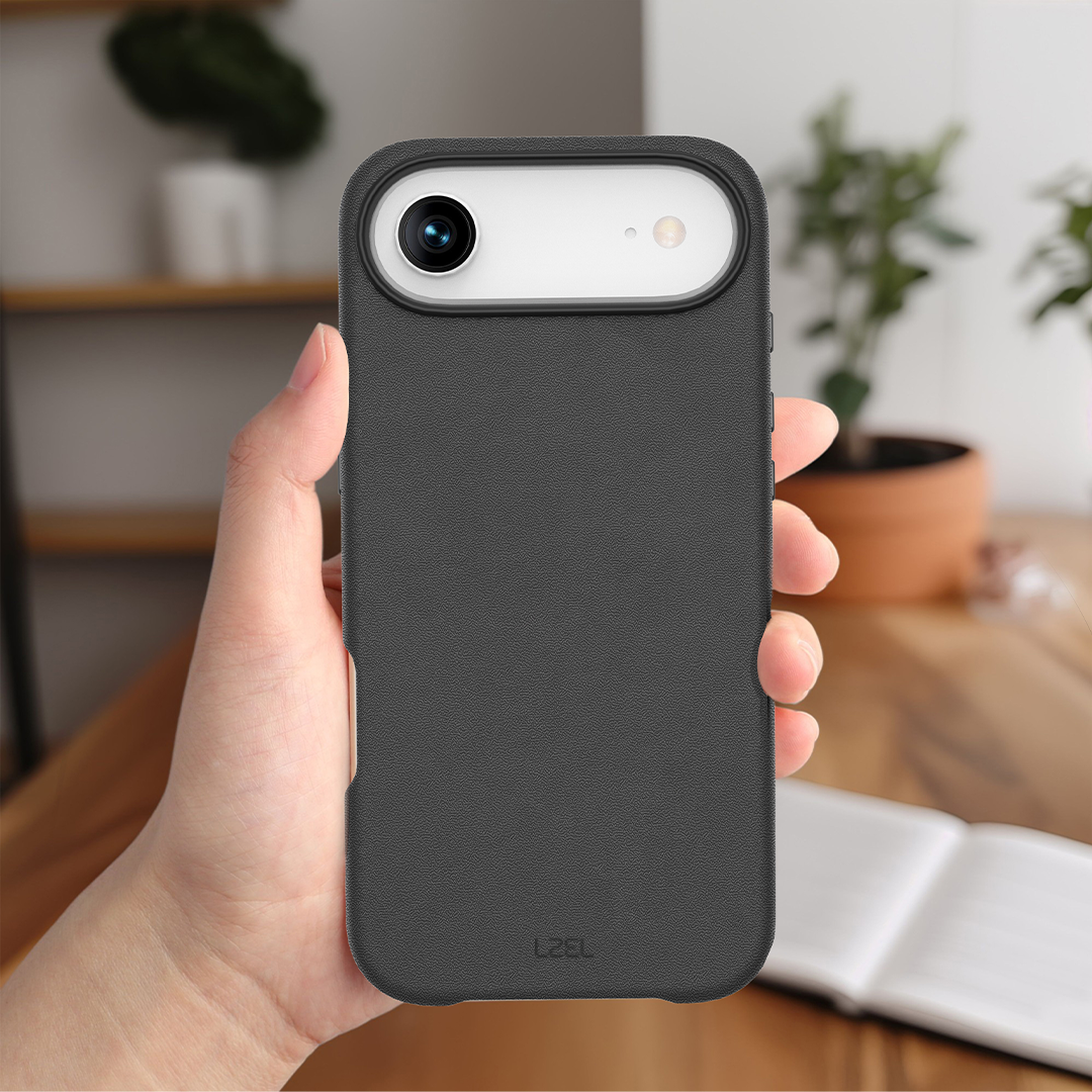 كڤر حماية MagOrbio جلد من LZEL لهاتف iPhone Air | أسود