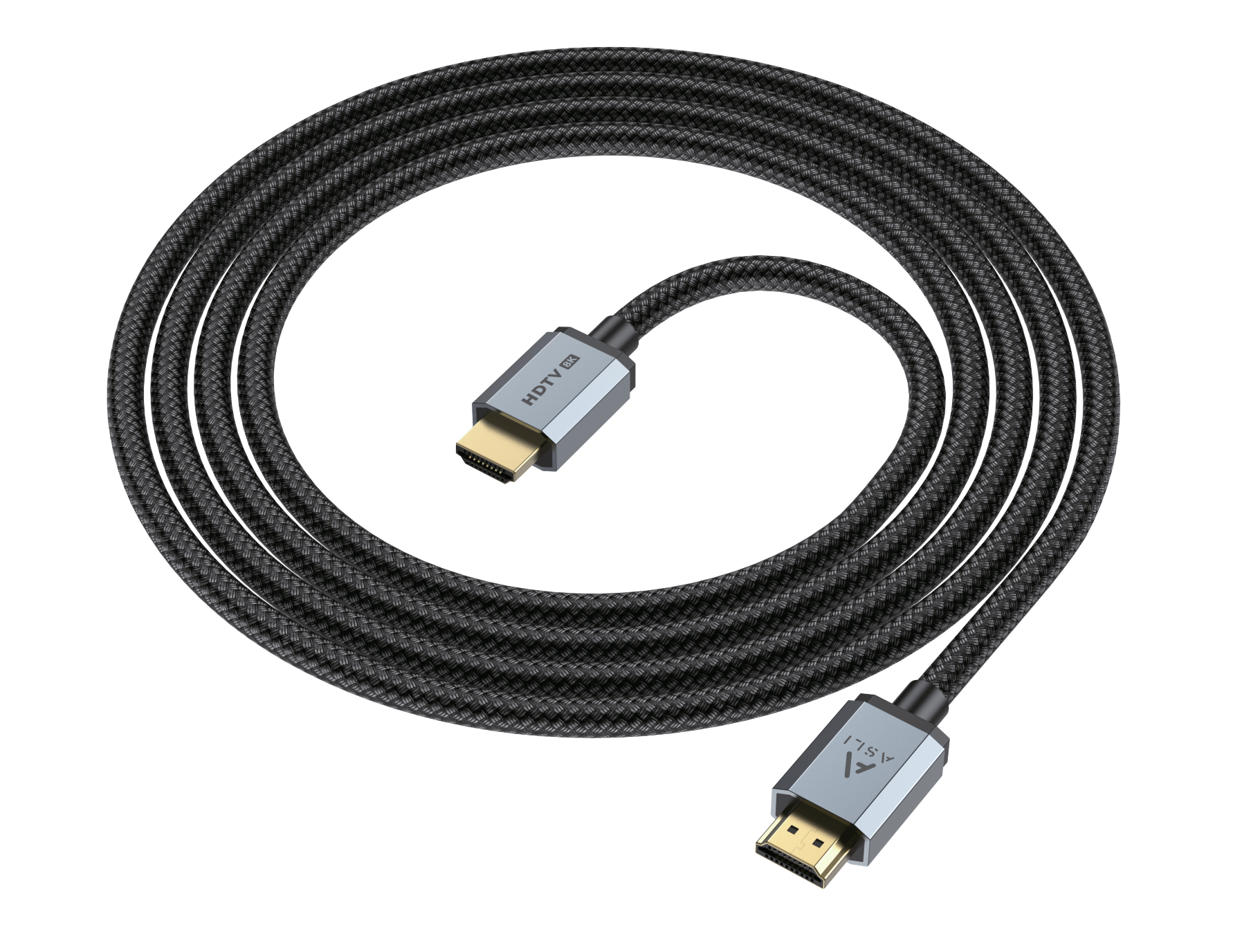 كيبل بيانات HDMI من أسلي جلوبال من ذكر إلى ذكر بدقة 8K واحد ونصف متر