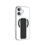 Asli Global MagTrox Gravitas Transparent MagSafe Case with Leather Grip for iPhone 17 | Black