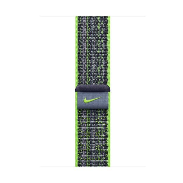Apple Watch 45mm Nike Sport Loop | Bright Green / Blue