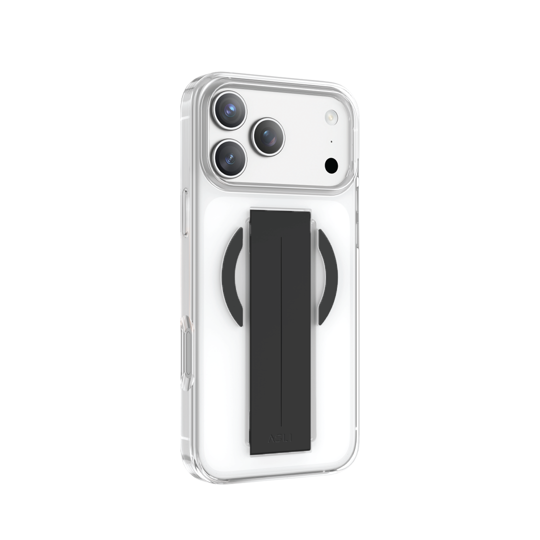 Asli Global MagTrox Siliox Grip Transparent MagSafe Case for iPhone 17 Pro Max | Black