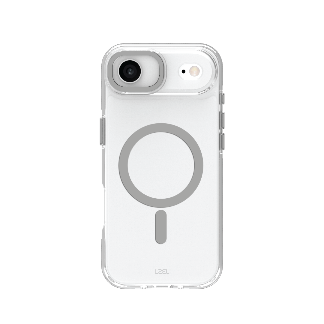 LZEL MagVecto Armor Case for iPhone Air | Clear + Grey