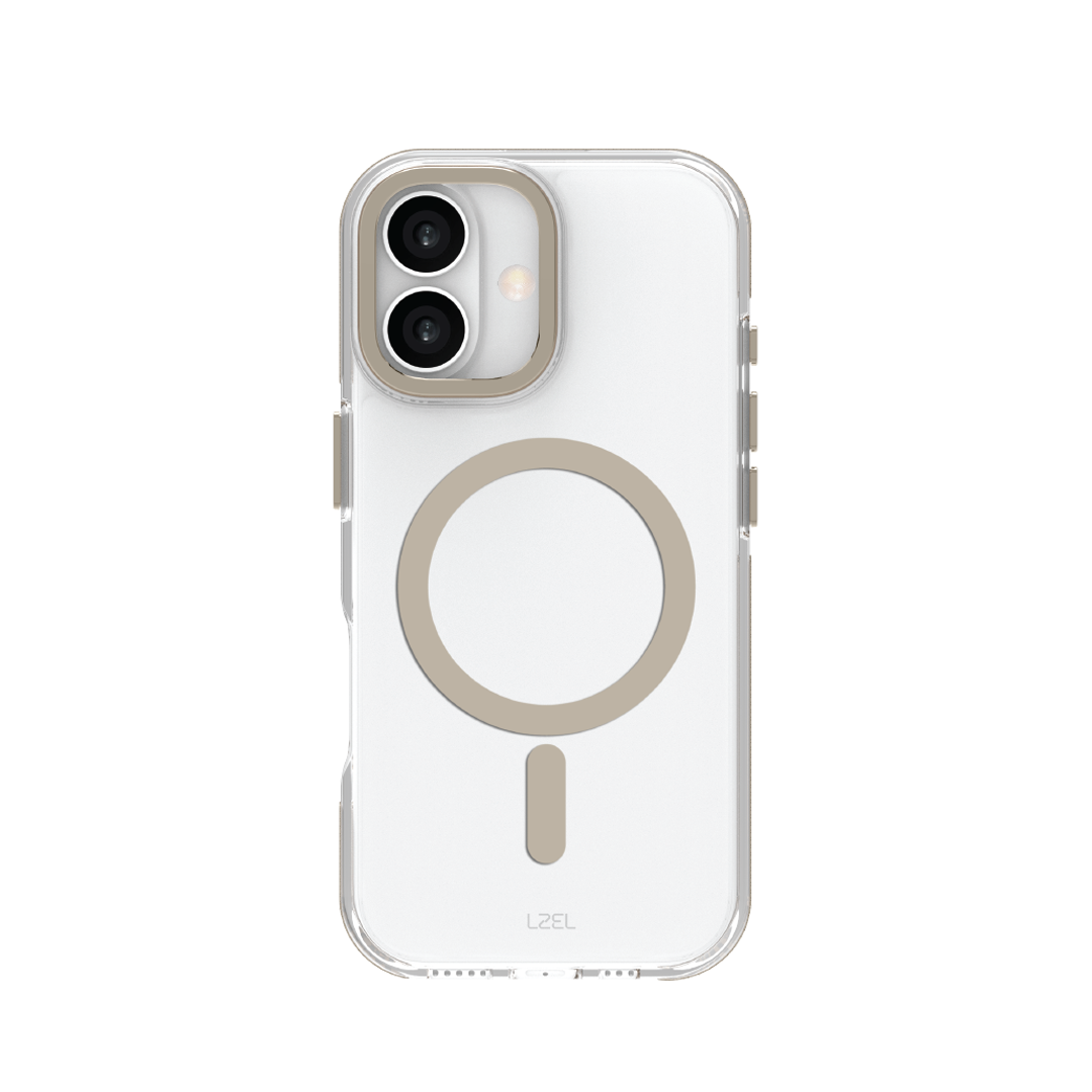 كڤر حماية MagVecto Armor من LZEL لهاتف iPhone 17 | شفاف + تيتانيوم