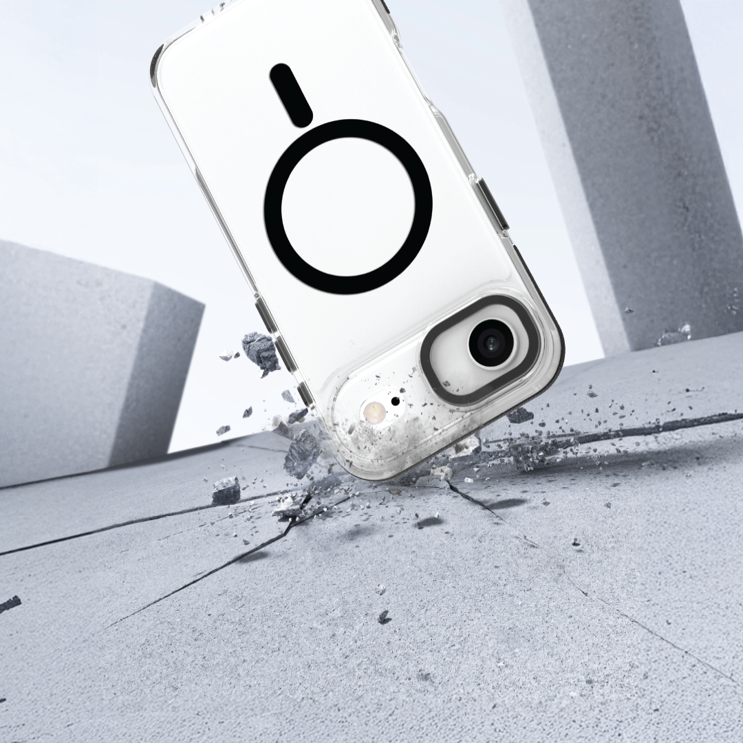 LZEL MagVecto Armor Case for iPhone Air | Clear + Black