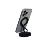 Lzel Magnavas Mount Vacuum Suction Cup Phone Holder 360 Rotation Robust Magnetic Grip | Black