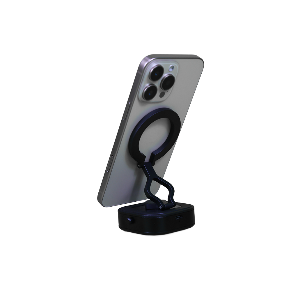 Lzel Magnavas Mount Vacuum Suction Cup Phone Holder 360 Rotation Robust Magnetic Grip | Black