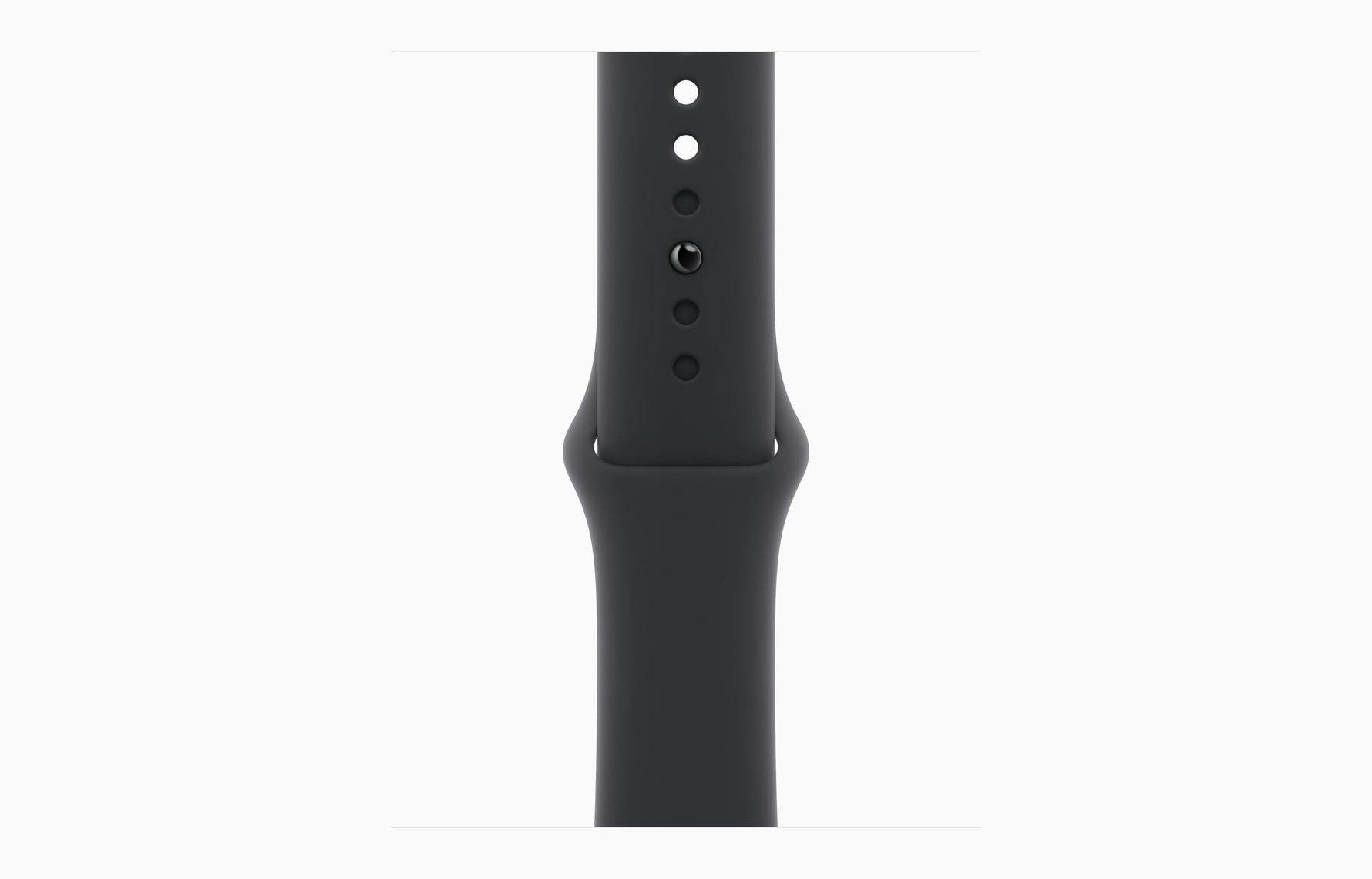 ساعة آبل واتش سيريس 11 - GPS - مقاس 42 ملم - بهيكل من الألومنيوم بلون Jet Black مع سوار رياضي أسود مقاس M/L