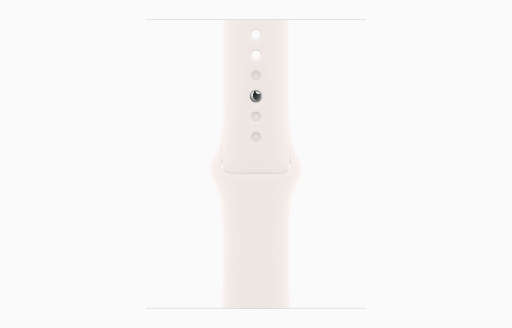 ساعة Apple Watch Series 11 - GPS - مقاس 42 ملم - بهيكل من الألومنيوم بلون روز جولد مع سوار رياضي بلون Light Blush مقاس S/M