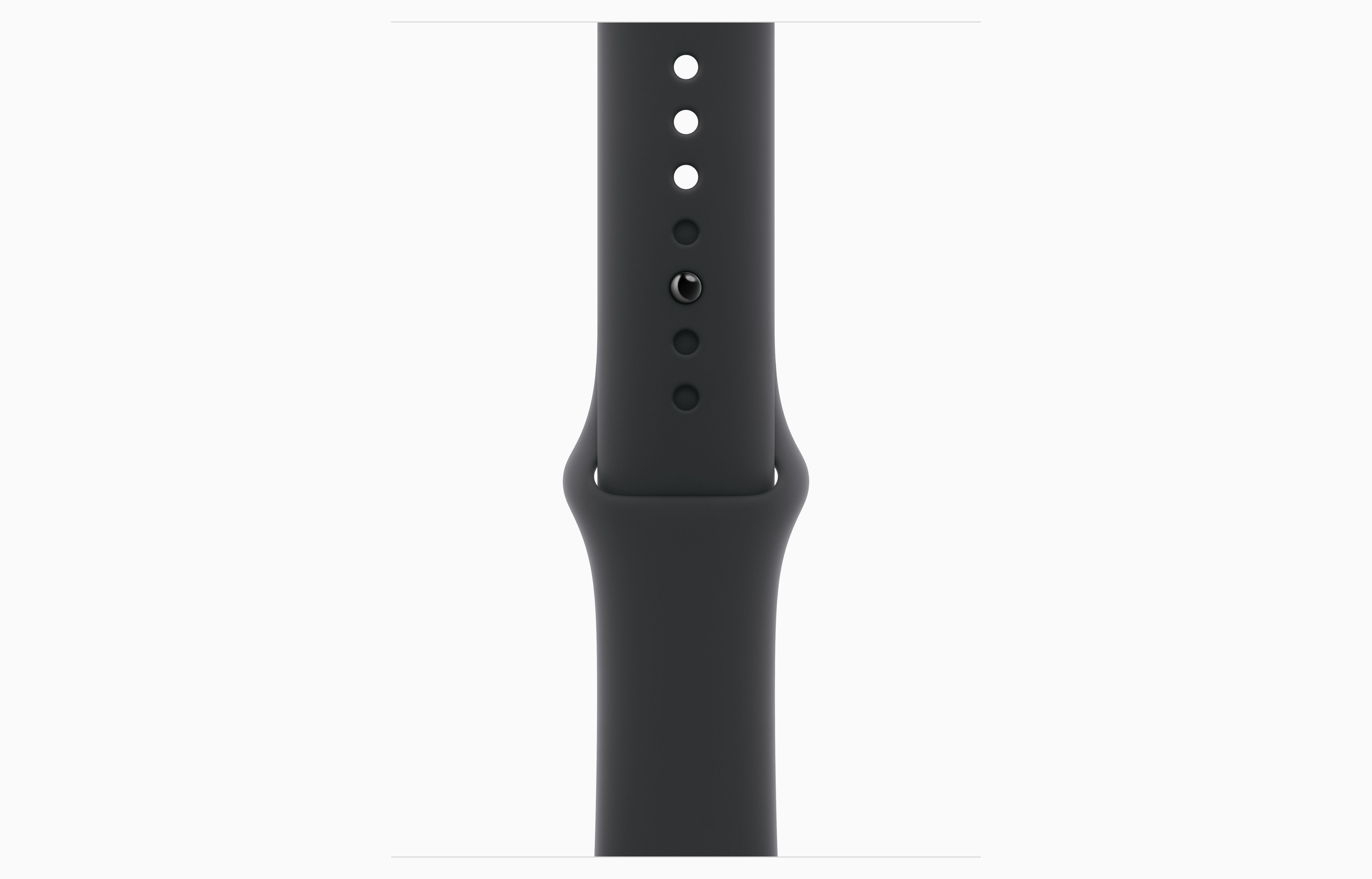 ساعة آبل واتش سيريس 11 - GPS - مقاس 46 ملم - بهيكل من الألومنيوم بلون رمادي مع سوار رياضي أسود مقاس M/L