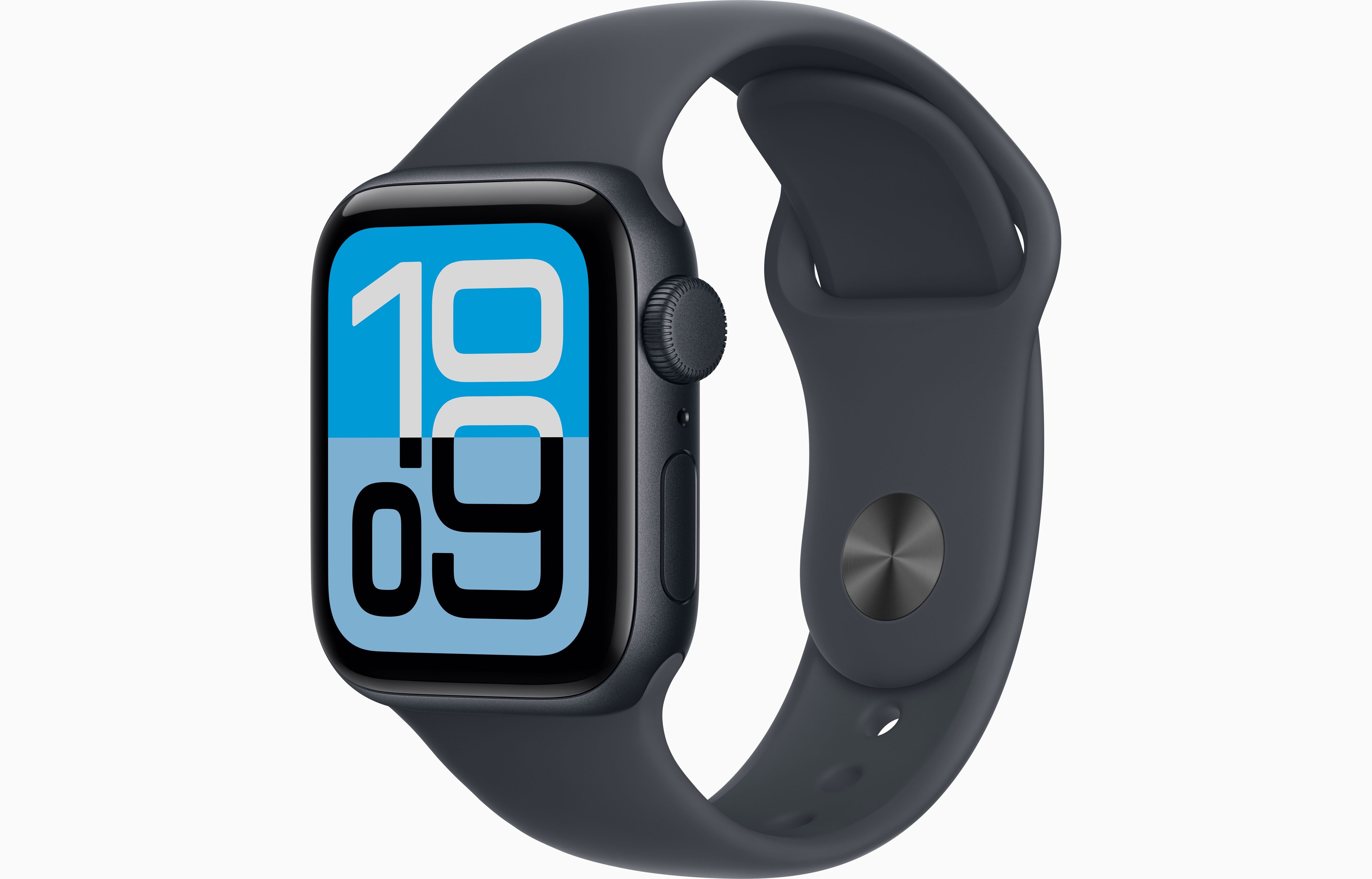 ساعة آبل واتش اس إي 3 - GPS - مقاس 44 ملم - بهيكل من الألومنيوم بلون Midnight مع سوار رياضي بلون Midnight مقاس M/L