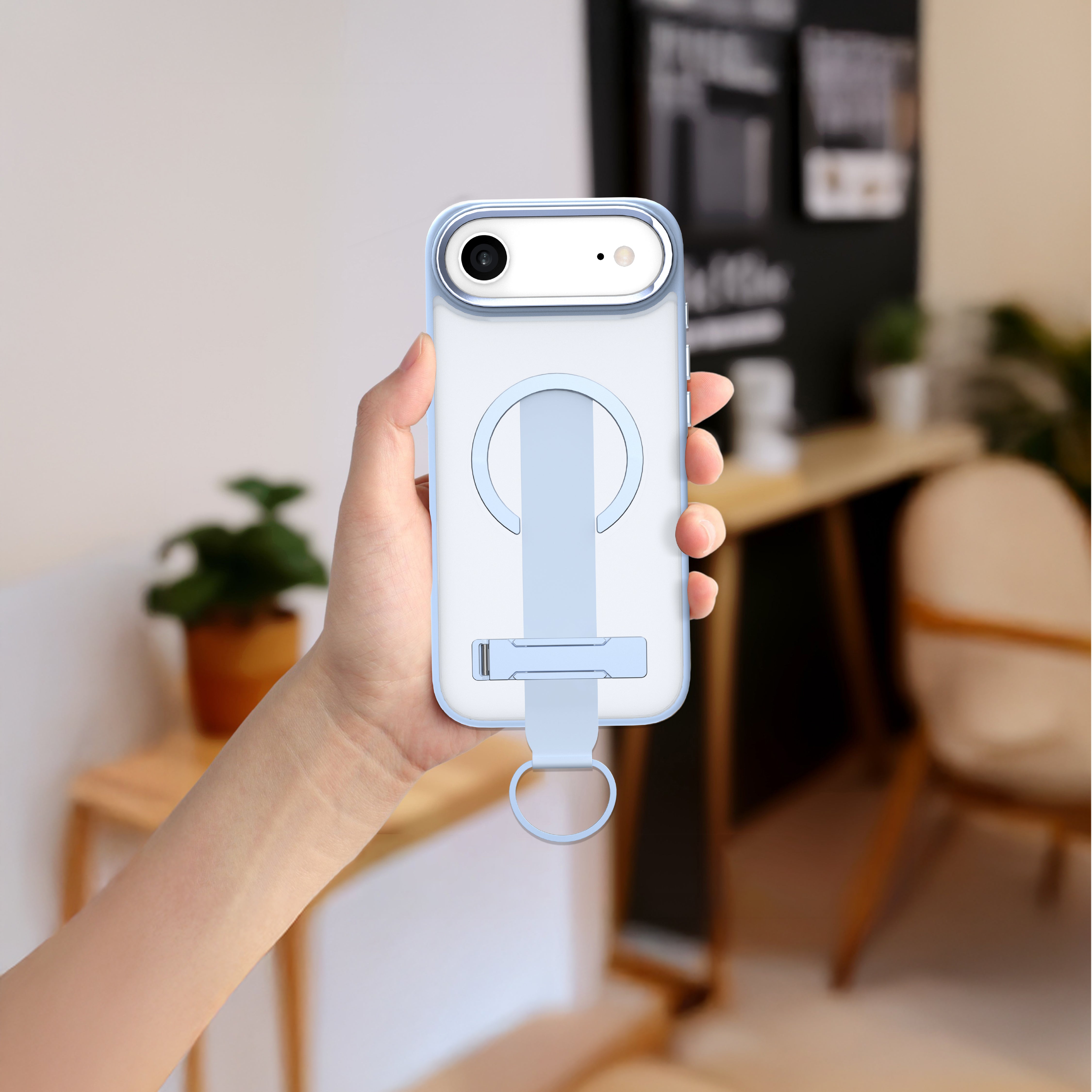 LZEL MagMatte Grip Case for iPhone Air | Light Blue