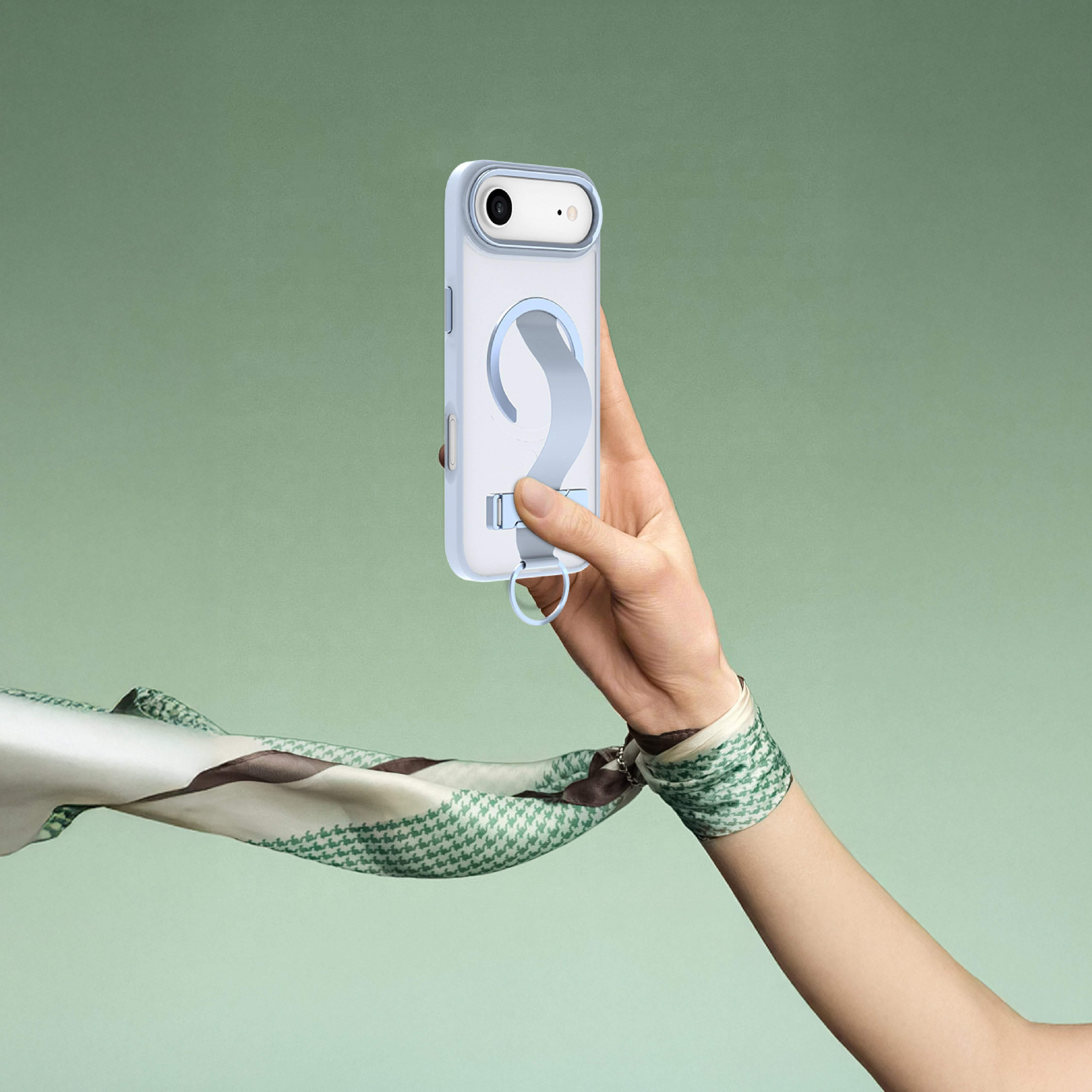 LZEL MagMatte Grip Case for iPhone Air | Light Blue